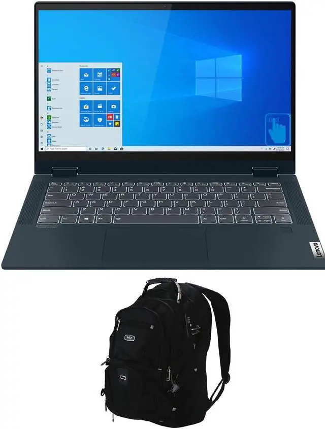 Main image of Lenovo IdeaPad Flex 5 14ALC05 Home & Business Laptop (AMD Ryzen 7 5700U 8-Core, 14.0" 60Hz Touch Full HD (1920x1080), AMD Radeon, 16GB RAM, 512GB SSD, Win 11 Home) with Travel & Work Backpack