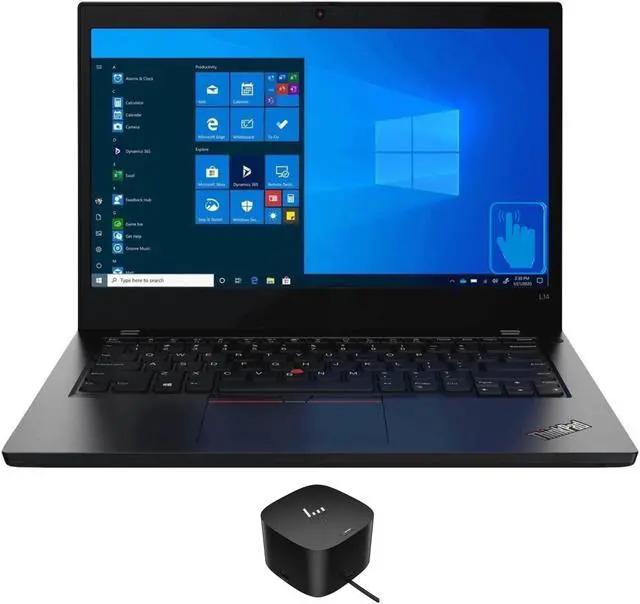 Main image of Lenovo ThinkPad L14 Home & Business Laptop (Intel i5-1135G7 4-Core, 14.0" 60Hz Touch Full HD (1920x1080), Intel Iris Xe, 8GB RAM, 256GB SSD, Wifi, HDMI, Webcam, Win 10 Pro) with 120W G4 Dock