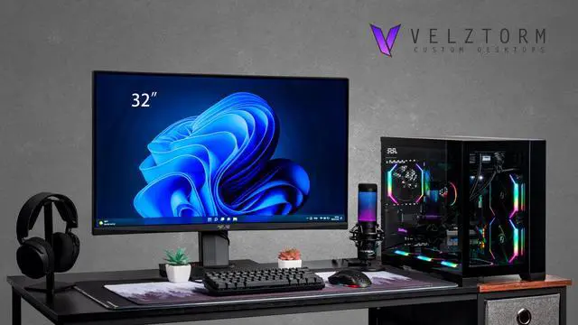 Alt view image 2 of 7 - Velztorm Gemmix Custom Built Gaming Desktop PC (AMD Ryzen 7 5700X 8-Core, Radeon RX 6900 XT, 64GB RAM, 2x1TB PCIe SSD RAID 0  (2TB), Wifi, USB 3.2, HDMI, Display Port, Win 10 Home)