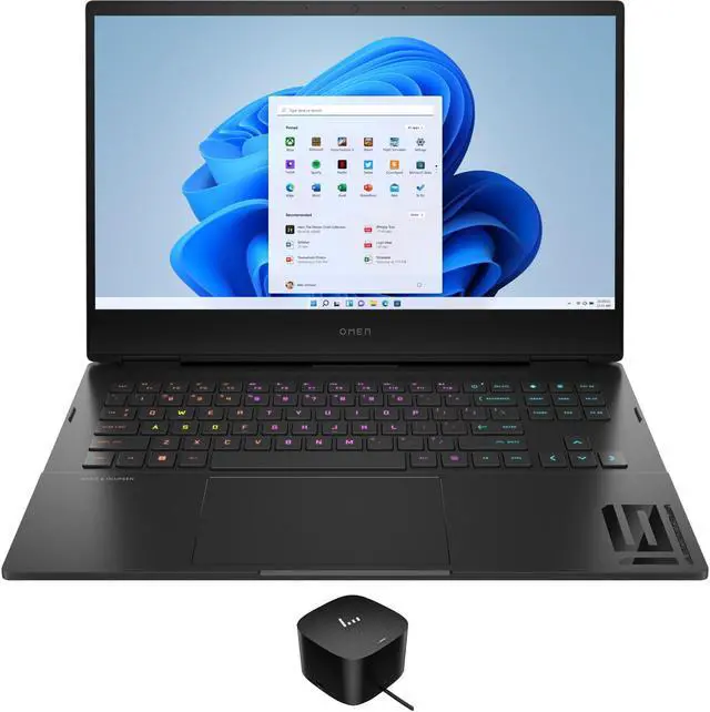 Main image of HP OMEN 16t-k000 Gaming & Entertainment Laptop (Intel i7-12700H 14-Core, 16.1" 60Hz Full HD (1920x1080), NVIDIA RTX 3060, 32GB DDR5 4800MHz RAM, Win 11 Home) with 120W G4 Dock