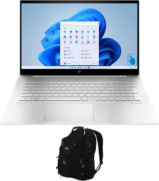 Main image of HP ENVY Laptop 17 Home & Business Laptop (Intel i7-1255U 10-Core, 17.3" 60Hz Touch Full HD (1920x1080), Intel Iris Xe, 16GB RAM, 512GB SSD, Backlit KB, Win 11 Home) with Travel & Work Backpack