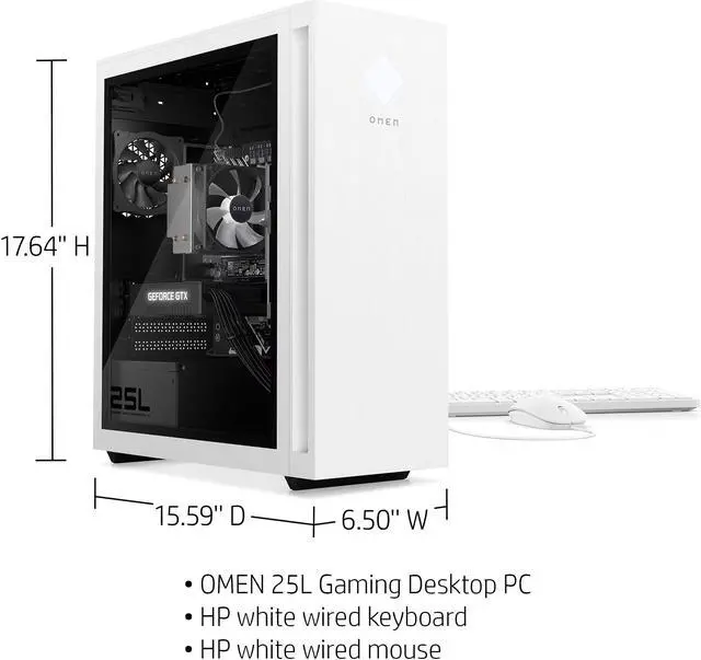 Alt view image 6 of 7 - HP OMEN 25L Gaming & Entertainment Desktop PC (AMD Ryzen 5 5600G 6-Core, GeForce GTX 1660 Super, 32GB RAM, 512GB PCIe SSD + 1TB HDD (3.5), Wifi, USB 3.2, HDMI, Bluetooth, Win 11 Pro) Refurbished