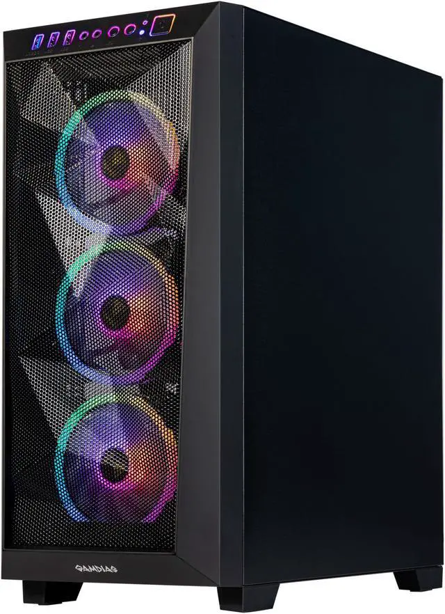 Alt view image 5 of 7 - Velztorm Pilum Gaming Desktop PC (AMD Ryzen 7 5700X, GeForce RTX 5060, 32GB DDR4, 1TB PCIe SSD + 2TB HDD, 120mm AIO, 750W PSU, RJ-45, 1 Display Port, HDMI, Win 11 Home)