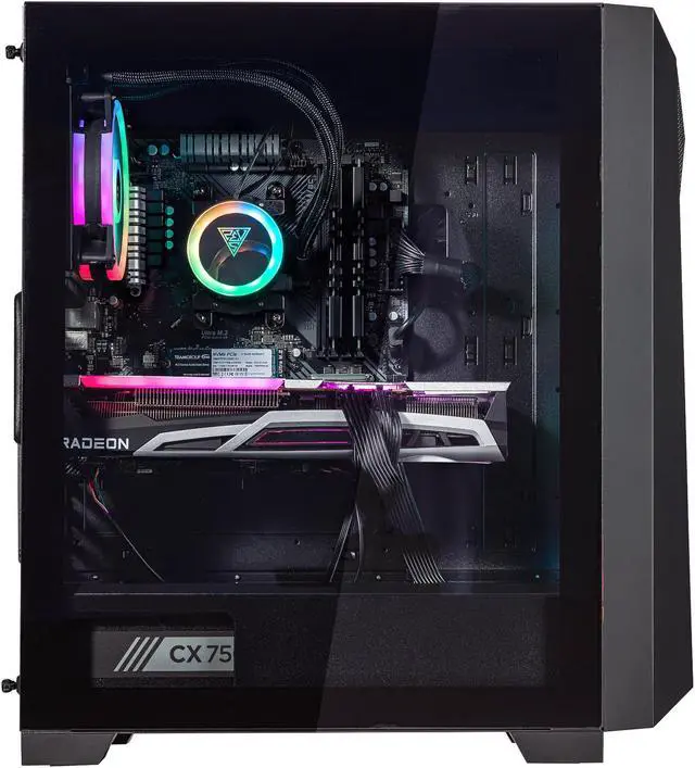 Alt view image 2 of 7 - Velztorm Pilum Gaming Desktop PC (AMD Ryzen 7 5700X, Radeon RX570 8G, 32GB DDR4, 2TB PCIe SSD, 120mm AIO, 750W PSU, RJ-45, 1 Display Port, HDMI, Win 11 Pro)
