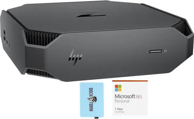 Main image of HP Z2 G5 Mini Workstation School & Business Desktop (Intel i5-10500 6-Core, Intel UHD 630, 24GB RAM, 4TB PCIe SSD, Wifi, USB 3.2, HDMI, Bluetooth, Win 11 Pro) with Microsoft 365 Personal , Hub