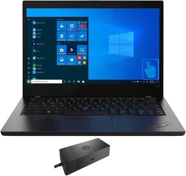 Main image of Lenovo ThinkPad L14 Home & Business Laptop (Intel i5-1135G7 4-Core, 14.0" 60Hz Touch Full HD (1920x1080), Intel Iris Xe, 8GB RAM, 256GB SSD, Wifi, HDMI, Webcam, Win 10 Pro) with WD19S 180W Dock