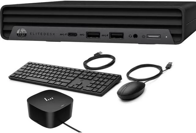Main image of HP Elitedesk 800 G6 Home & Business Mini Desktop (Intel i7-10700T  8-Core, Intel UHD 630, 8GB RAM, 256GB SSD, Wifi, USB 3.2, Bluetooth, Display Port, Win 10 Pro) with 120W G4 Dock