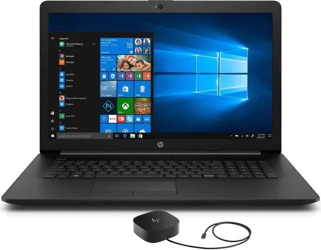 Main image of HP 17-by3613dx Home & Business Laptop (Intel i5-1035G1 4-Core, 17.3" 60Hz HD+ (1600x900), Intel UHD, 8GB RAM, 256GB SSD, Wifi, HDMI, Webcam, Bluetooth, SD Card, Optical Drive, Win 10 Home)