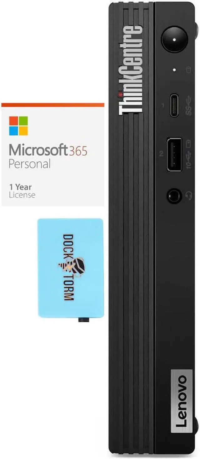 Main image of Lenovo ThinkCentre M70q School & Business Mini Desktop (Intel i5-10400T 6-Core, Intel UHD 630, 8GB RAM, 2TB PCIe SSD, Wifi, USB 3.2, HDMI, Bluetooth, Win 10 Pro) with Microsoft 365 Personal , Hub