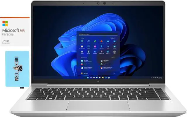 Main image of HP EliteBook 640 G9 Home & Business Laptop (Intel i5-1235U 10-Core, 14.0" 60Hz Full HD (1920x1080), Intel Iris Xe, 16GB RAM, 256GB SSD, Win 10 Pro) with Microsoft 365 Personal , Dockztorm Hub