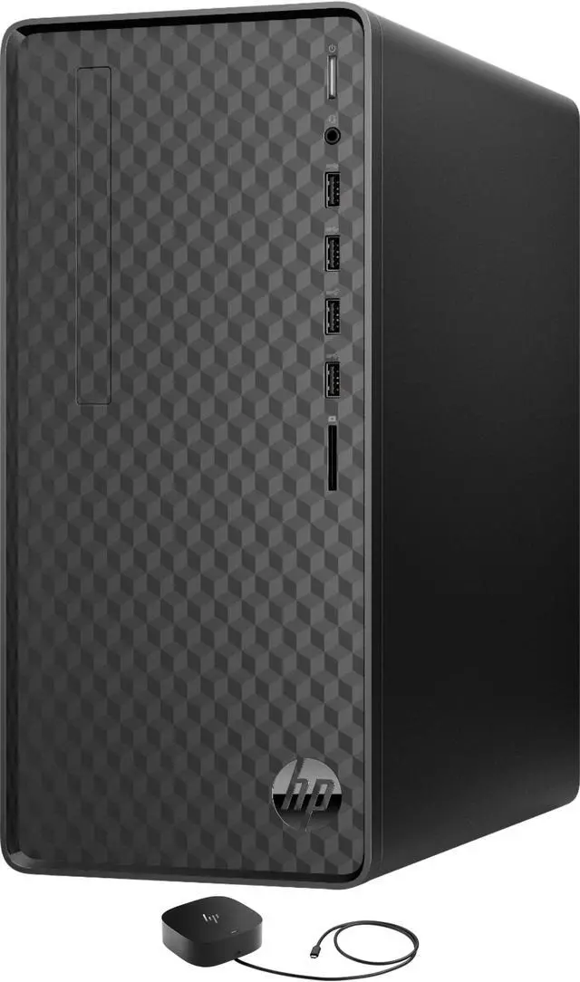 Main image of HP  M01-F1214 Home & Business Desktop (AMD Ryzen 3 4300G 4-Core, AMD Radeon, 8GB RAM, 256GB SSD, Wifi, USB 3.2, HDMI, Bluetooth, SD Card, Win 11 Home)