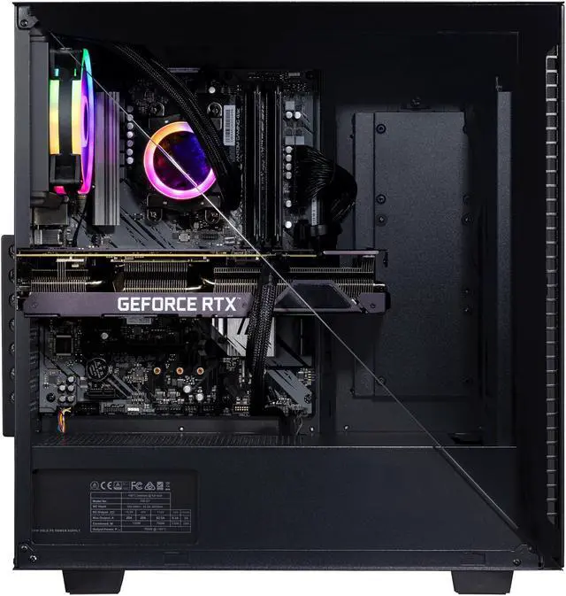 Alt view image 4 of 7 - Velztorm Black Gladio Custom Built Gaming Desktop PC (AMD Ryzen 9 5900X, GeForce RTX 5070, 32GB DDR4, 2TB PCIe SSD + 2TB HDD, 120mm AIO, 750W PSU, RJ-45, 1 Display Port, HDMI, Win 11 Pro)