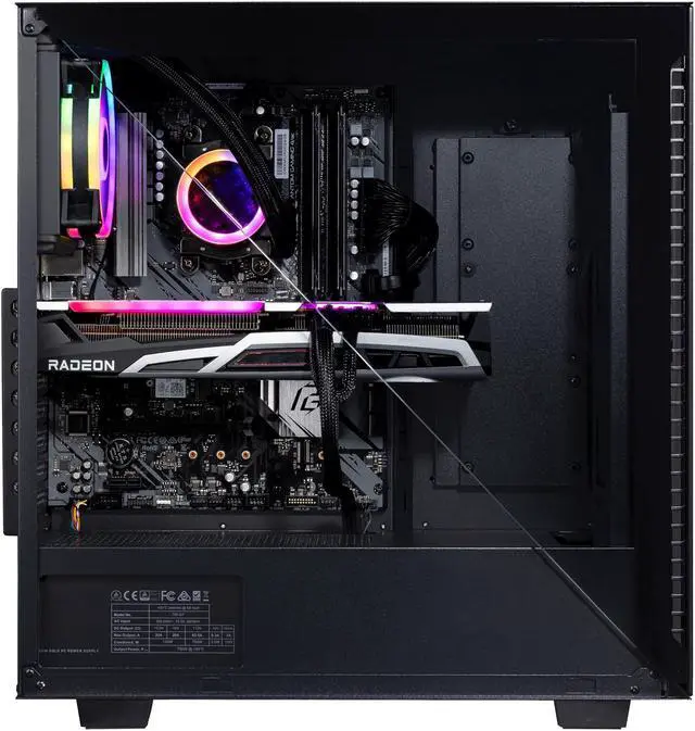Alt view image 3 of 7 - Velztorm Black Gladio Custom Built Gaming PC (AMD Ryzen 9 5900X, 128GB RAM, 8TB PCIe SSD + 6TB HDD (3.5), Radeon RX 6900 XT, Wifi, 1xUSB 3.2, 4xUSB 3.1, 2xUSB 3.0, 1xHDMI, Win 10 Pro)