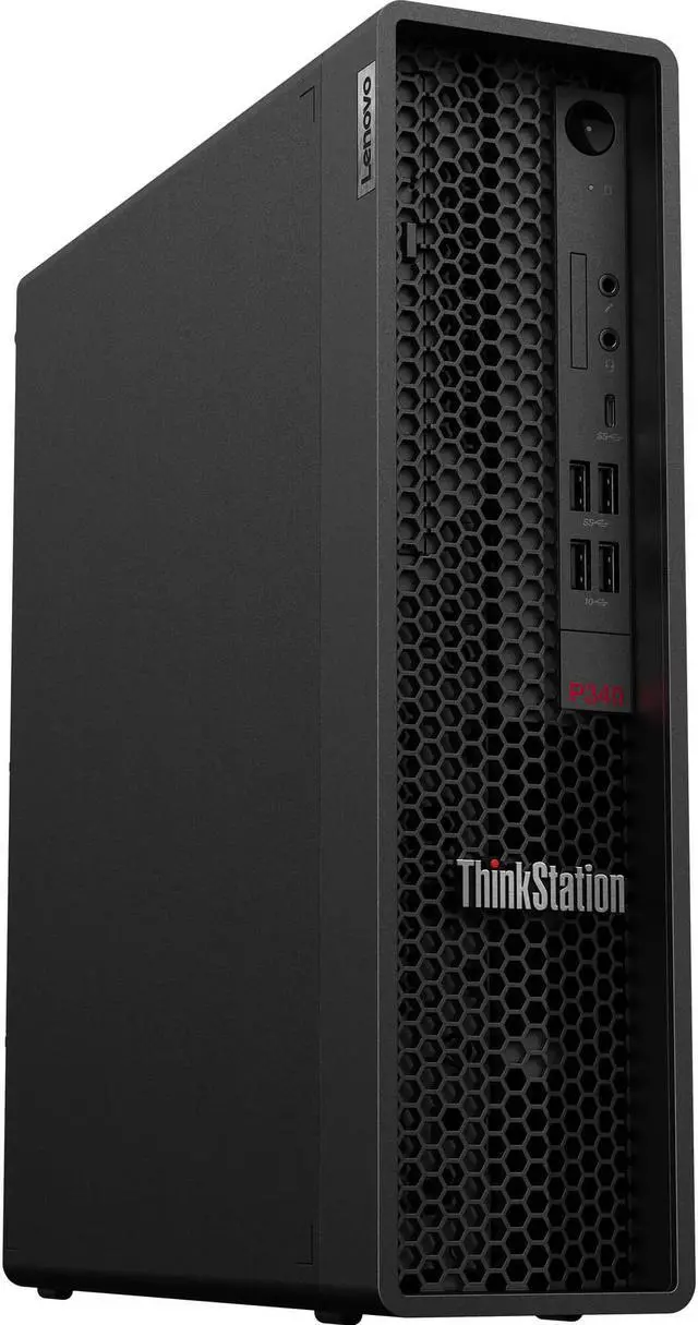 Alt view image 2 of 3 - Lenovo ThinkStation P340 SFF Home & Business Mini Desktop (Intel i5-10500 6-Core, 32GB RAM, 128GB PCIe SSD + 1TB HDD (3.5), Intel UHD 630, USB 3.2, Display Port, SD Card, Win 11 Pro) Refurbished