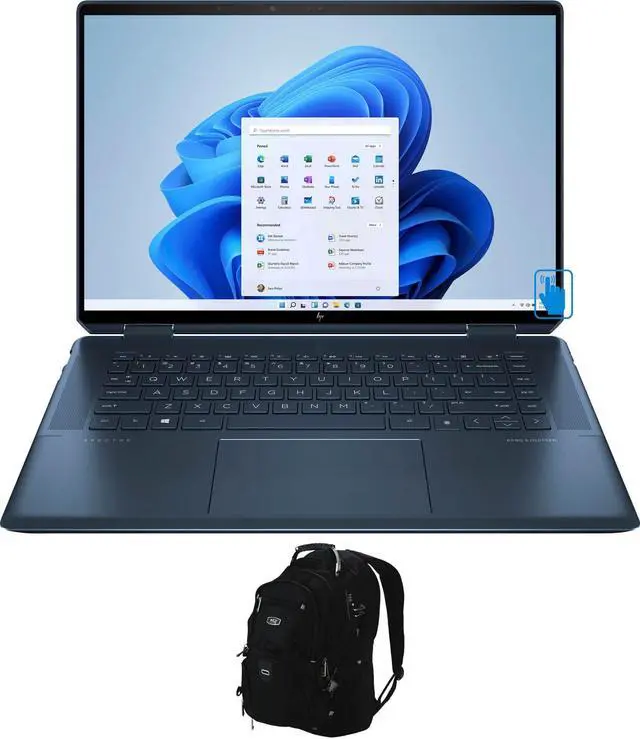 Main image of HP Spectre x360-16 Home & Business 2-in-1 Laptop (Intel i7-11390H 4-Core, 16.0" 60Hz Touch 3K+ (3072x1920), Intel Iris Xe, 16GB RAM, Win 11 Home) with Travel & Work Backpack