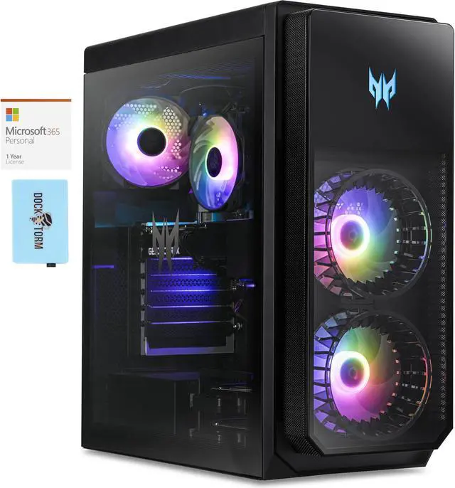 Main image of Acer Predator Orion 5000 Gaming & Entertainment Desktop PC (Intel i7-12700F 12-Core, GeForce RTX 3080, 64GB DDR5 4400MHz RAM, Win 11 Pro) with Microsoft 365 Personal , Dockztorm Hub