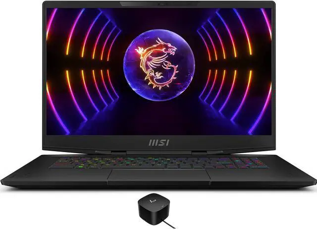 Main image of MSI Stealth 17Studio A13VI Gaming & Entertainment Laptop (Intel  i9-13900H 14-Core, 17.3" 240Hz 2K Quad HD (2560x1440), GeForce RTX 4090, 64GB DDR5 5200MHz RAM, Win 11 Pro) with 120W G4 Dock