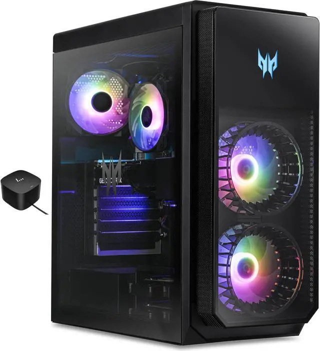 Main image of Acer Predator Orion 5000 Gaming & Entertainment Desktop PC (Intel i7-12700F 12-Core, GeForce RTX 3080, 32GB DDR5 4400MHz RAM, 3TB HDD (3.5), Backlit KB, Wifi, Win 11 Pro) with 120W G4 Dock