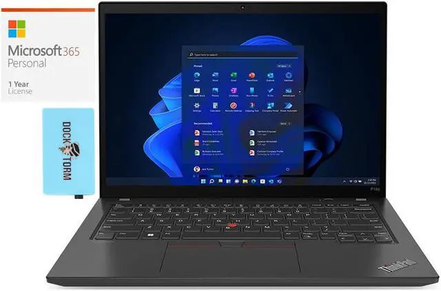 Main image of Lenovo ThinkPad P14s Gen 3 Home & Business Laptop (Intel i7-1270P 12-Core, 14.0" 60Hz Wide UXGA (1920x1200), Intel Iris Xe, 40GB RAM, Win 11 Pro) with Microsoft 365 Personal , Dockztorm Hub