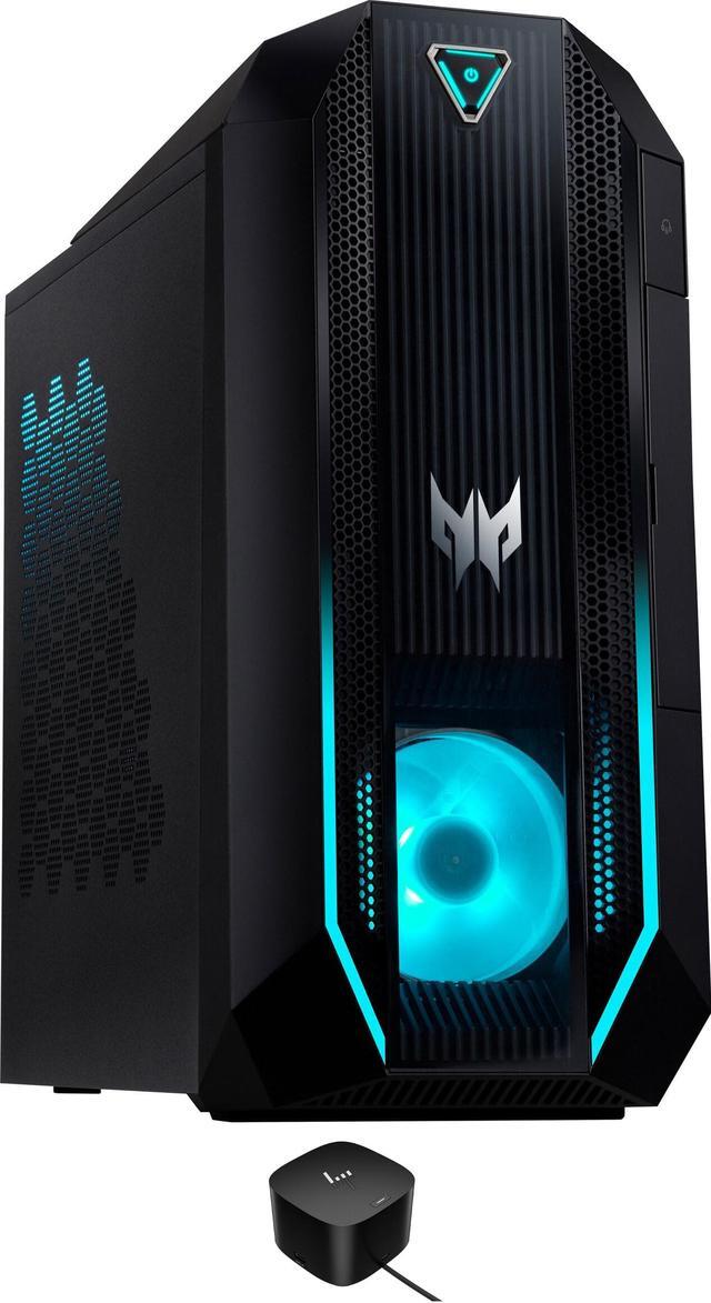 Main image of Acer Predator PO3-630 Gaming Desktop PC (Intel i7-11700 8-Core, GeForce RTX 3070, 32GB RAM, 6TB HDD (3.5), Backlit KB, Wifi, USB 3.2, HDMI, Bluetooth, Display Port, Win 10 Pro) with 120W G4 Dock
