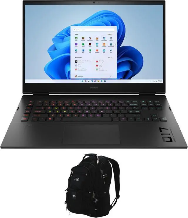 Main image of HP OMEN 17t-cm200 Gaming & Entertainment Laptop (Intel i9-13900HX 24-Core, 17.3" 240Hz 2K Quad HD (2560x1440), NVIDIA GeForce RTX 4090, 16GB DDR5 5600MHz RAM, Win 11 Home) with Backpack