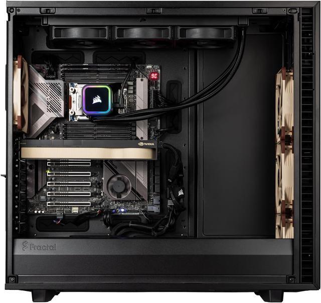 Alt view image 3 of 7 - Velztorm Crux II Workstation Desktop PC (AMD Ryzen Threadripper 5965WX 24-Core, NVIDIA Quadro RTX A5500 24GB, 64GB RAM, 8TB PCIe SSD + 6TB HDD (3.5), Wifi, USB 3.2, Bluetooth, Win 10 Home)
