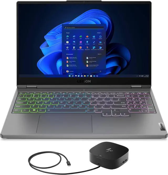 Main image of Lenovo Legion 5 82RB Gaming & Entertainment Laptop (Intel i7-12700H 14-Core, 15.6" 165Hz 2K Quad HD (2560x1440), GeForce RTX 3060, 16GB DDR5 4800MHz RAM, Win 11 Home) with G2 Universal Dock