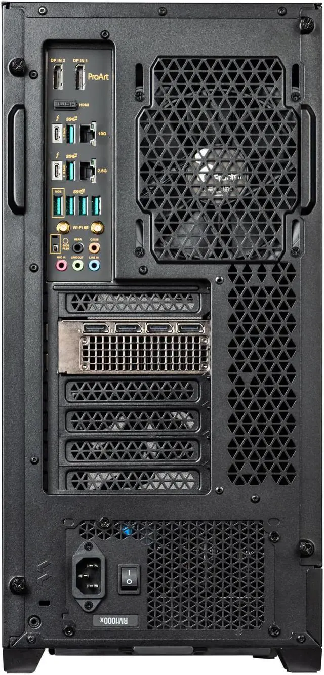 Alt view image 7 of 7 - Velztorm Ace I Workstation Desktop PC (Intel i9-13900K 24-Core, NVIDIA Quadro RTX A5500 24GB, 64GB DDR5 4800MHz RAM, 1TB PCIe SSD + 1TB HDD (3.5), Wifi, USB 3.2, HDMI, Bluetooth, Win 10 Pro)