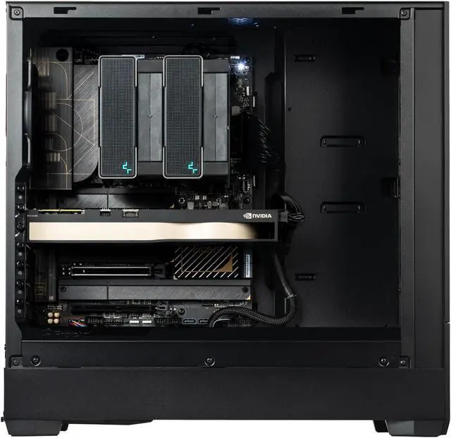 Alt view image 3 of 7 - Velztorm Ace I Workstation Desktop PC (Intel i9-13900K 24-Core, NVIDIA Quadro RTX A5500 24GB, 64GB DDR5 4800MHz RAM, 1TB PCIe SSD + 1TB HDD (3.5), Wifi, USB 3.2, HDMI, Bluetooth, Win 10 Pro)