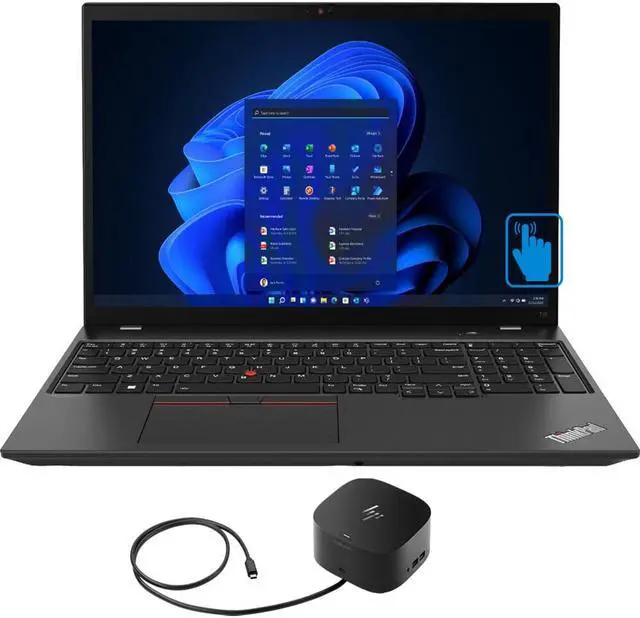 Main image of Lenovo ThinkPad T16 Gen 1 Home & Business Laptop (Intel i5-1245U 10-Core, 16.0" 60Hz Touch Wide UXGA (1920x1200), Intel Iris Xe, 16GB RAM, 512GB SSD, Backlit KB, Win 10 Pro) with G2 Universal Dock