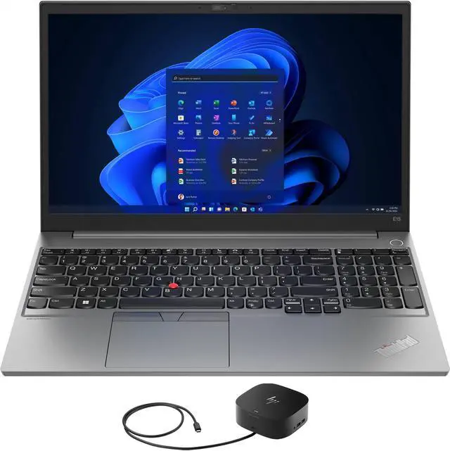 Main image of Lenovo ThinkPad E15 Gen 4 Home & Business Laptop (AMD Ryzen 5 5625U 6-Core, 15.6" 60Hz Full HD (1920x1080), AMD Radeon, 8GB RAM, 256GB SSD, Wifi, USB 3.2, HDMI, Win 10 Pro) with G2 Universal Dock