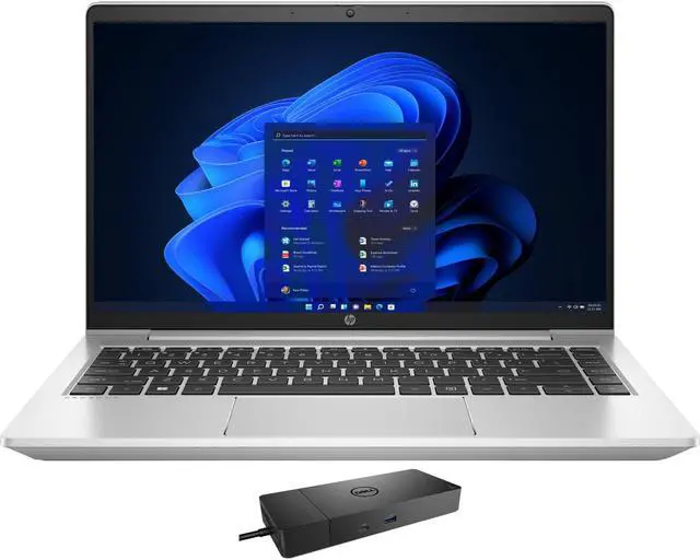 Main image of HP ProBook 445 G9 Home & Business Laptop (AMD Ryzen 5 5625U 6-Core, 14.0" 60Hz Full HD (1920x1080), AMD Radeon, 32GB RAM, 2TB PCIe SSD, Backlit KB, Wifi, USB 3.2, Win 10 Pro) with WD19S 180W Dock