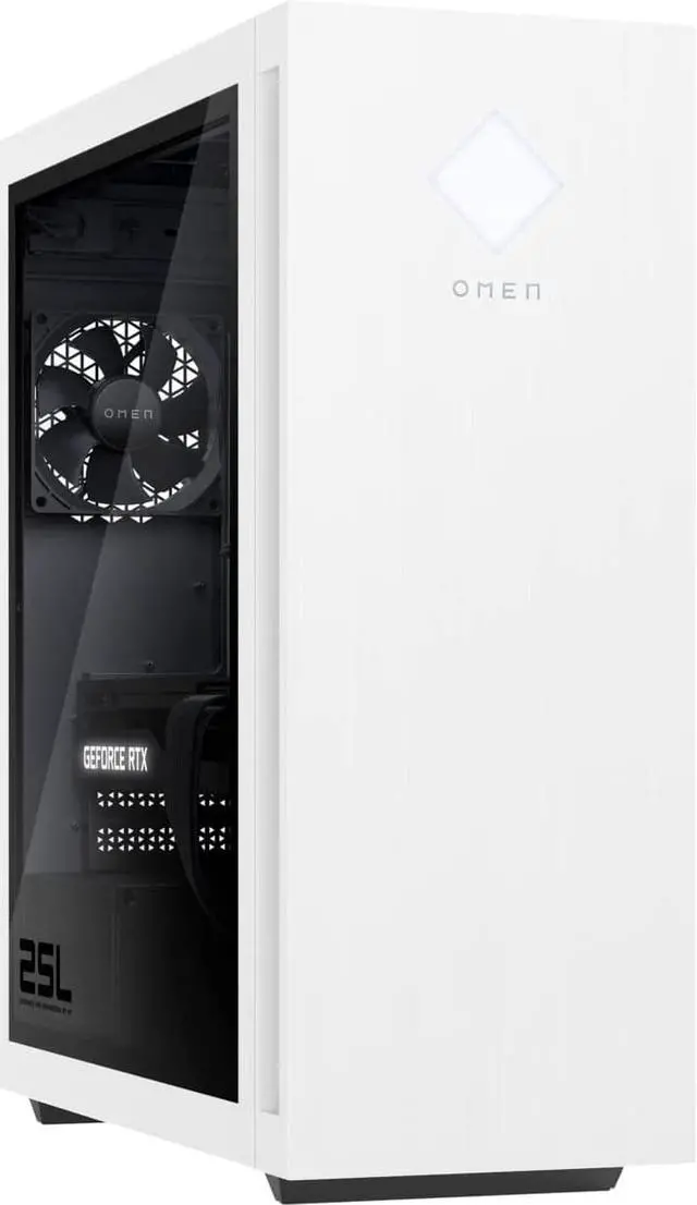 Alt view image 2 of 5 - HP OMEN 25L Gaming Desktop PC (AMD Ryzen 7 5700G 8-Core 3.8GHz, GeForce RTX 3060 Ti 8GB, 16GB RAM, 1TB PCIe SSD + 2TB HDD (3.5), WiFi 6, Bluetooth 5.2, RJ-45, HDMI, Win 11 Pro)