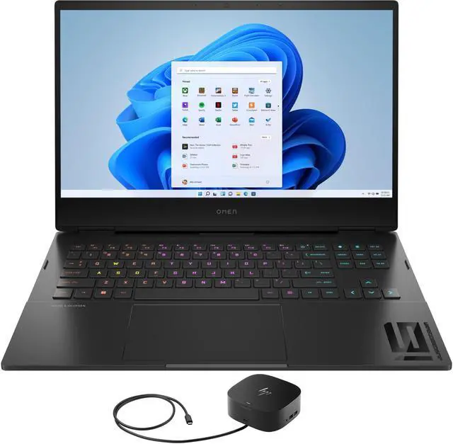 Main image of HP OMEN 16t-k000 Gaming & Entertainment Laptop (Intel i7-12700H 14-Core, 16.1" 60Hz Full HD (1920x1080), NVIDIA RTX 3060, 32GB DDR5 4800MHz RAM, 1TB SSD, Win 11 Home) with G2 Universal Dock