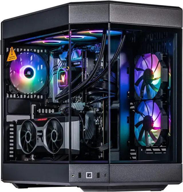 Main image of Velztorm Black Praetix Custom Built Gaming Desktop PC (Intel i9-14900K, AMD Radeon RX 9060 XT, 16GB DDR5, 512GB PCIe SSD + 1TB HDD, RGB Fans, 360mm AIO, 1000W PSU, WiFi 6E, Bluetooth 5.2, Win 11 Pro)