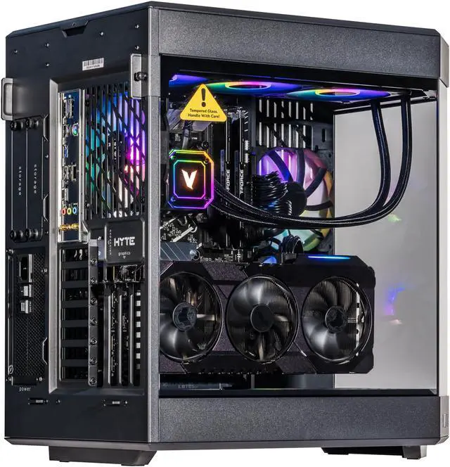 Alt view image 4 of 7 - Velztorm Black Praetix Custom Built Gaming Desktop PC (Intel i9-14900K, GeForce RTX 5070, 16GB DDR5, 512GB PCIe SSD + 1TB HDD, RGB Fans, 360mm AIO, 1000W PSU, WiFi 6E, Bluetooth 5.2, Win 11 Pro)