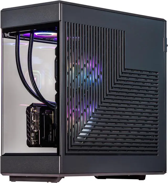 Alt view image 5 of 7 - Velztorm Black Praetix Custom Built Gaming Desktop PC (Intel i9-14900K, GeForce RTX 5070, 16GB DDR5, 512GB PCIe SSD + 1TB HDD, RGB Fans, 360mm AIO, 1000W PSU, WiFi 6E, Bluetooth 5.2, Win 11 Pro)