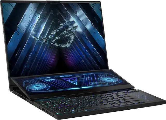 Alt view image 3 of 7 - ASUS ROG Zephyrus Duo 16 GX650 Gaming & Entertainment Laptop (AMD Ryzen 9 7945HX 16-Core, 64GB DDR5 4800MHz RAM, 2TB PCIe SSD, GeForce RTX 4090, 16.0" 240 Hz Touch Win 11 Pro) Refurbished