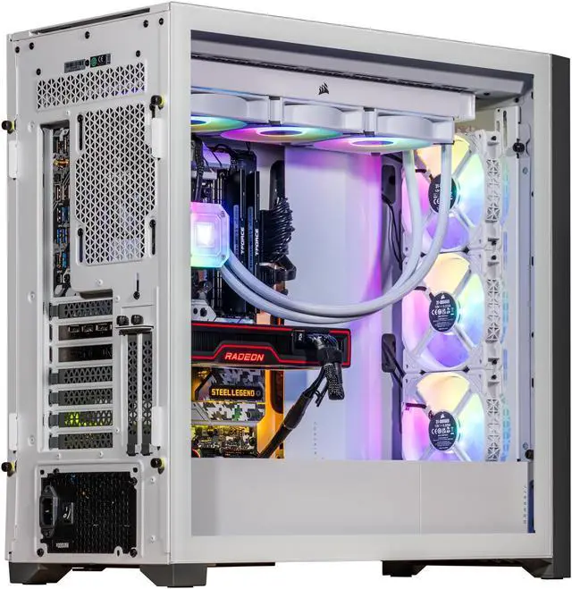 Alt view image 4 of 7 - Velztorm White Aciex 3D Gaming Desktop PC (AMD Ryzen 7 7800X3D, Radeon RX 6900 XT 16GB, 32GB DDR5, 1TB PCIe SSD + 1TB HDD, 360mm AIO, RGB Fans, 1000W PSU, WiFi 6, Win11Home) VELZ0078