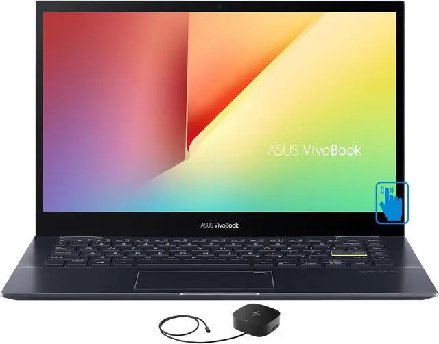 ASUS VivoBook Flip 14 Home ＆ Business 2-in-1 Laptop (AMD Ryzen 5 5500U 6-Core, 36GB RAM, 2TB m.2 SATA SSD, AMD Radeon, 14.0