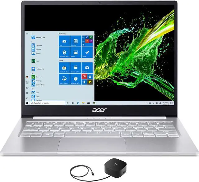 Main image of Acer Swift 3 SF313 Home & Business Laptop (Intel i5-1035G4 4-Core, 13.5" 60Hz QHD(2256x1504), Intel Iris Plus, 8GB RAM, 1TB m.2 SATA SSD, Backlit KB, Wifi, Win 10 Home) with G2 Universal Dock