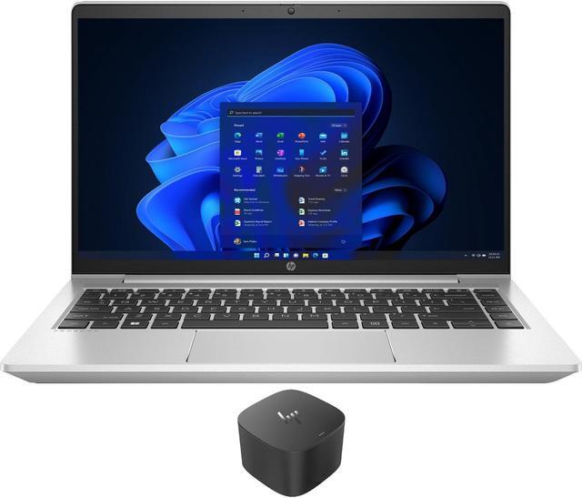 Main image of HP ProBook 445 G9 Home & Business Laptop (AMD Ryzen 5 5625U 6-Core, 14.0" 60Hz Full HD (1920x1080), AMD Radeon, 64GB RAM, 1TB PCIe SSD, Backlit KB, Wifi, USB 3.2, Win 10 Pro) with 120W G2 Dock