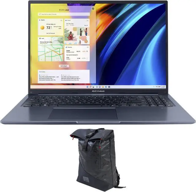 Main image of ASUS Vivobook M1603Q Home & Business Laptop (AMD Ryzen 7 5800HS 8-Core, 16.0" 60Hz Wide UXGA (1920x1200), AMD Radeon, 24GB RAM, 4TB PCIe SSD, Wifi, USB 3.2, HDMI, Win 11 Pro) with Voyager Backpack