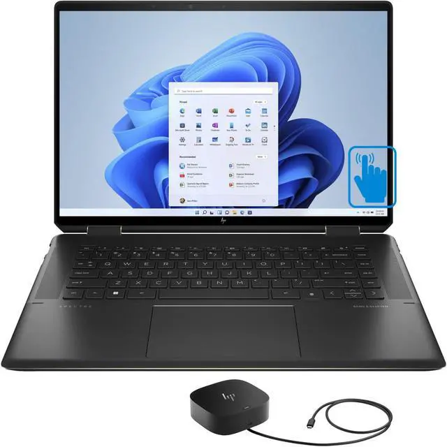 Main image of HP Spectre 16-f2013dx Home & Business 2-in-1 Laptop (Intel i7-13700H 14-Core, 16.0" 60Hz Touch 3K+ (3072x1920), Intel Iris Xe, 16GB RAM, 512GB SSD, Backlit KB, Win 11 Home) with G5 Essential Dock