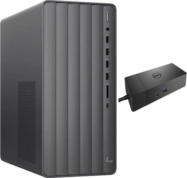 Main image of HP ENVY TE01-4254 Home & Business Desktop (Intel i7-13700 16-Core, Intel UHD 770, 16GB RAM, 1TB m.2 SATA SSD + 2TB HDD (3.5), Wifi, USB 3.2, HDMI, Bluetooth, Win 11 Home) with WD19S 180W Dock