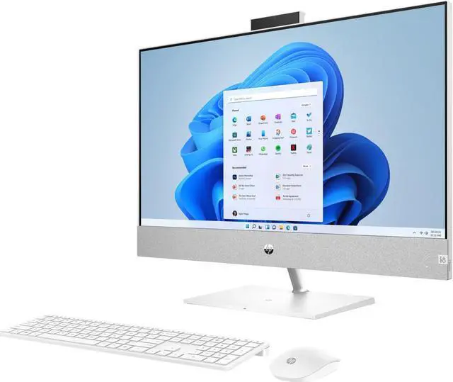 Alt view image 3 of 6 - HP Pavilion All-in-One Desktop Computer 27" Touchscreen FHD IPS (AMD Ryzen 7 5825U 8-Core, AMD Radeon, 64GB RAM, 4TB SATA SSD, WiFi 6, BT 5.2, Win 11 Pro)