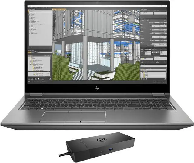 Main image of HP ZBook Fury 15 G8 Workstation Laptop (Intel Xeon W-11955M 8-Core, 15.6" 60Hz Full HD (1920x1080), NVIDIA RTX A5000, 64GB RAM, 1TB  SATA SSD, Backlit KB, Wifi, Win 11 Home) with WD19S 180W Dock