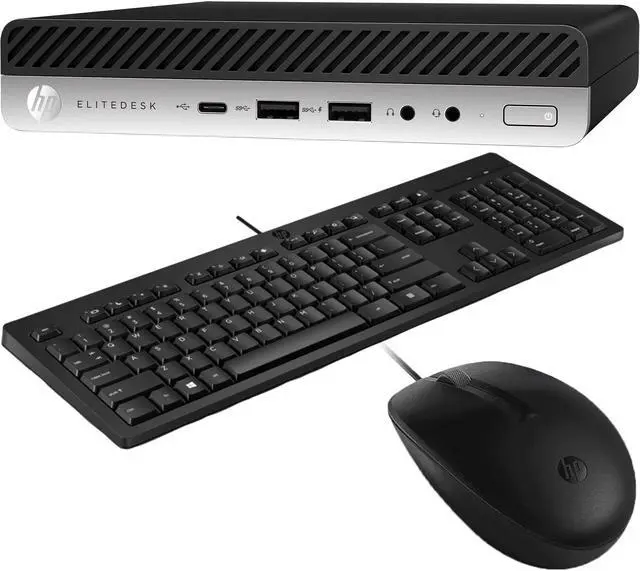 Alt view image 4 of 4 - HP EliteDesk 800 G4 4CR66 Home & Business Mini Desktop (Intel i5-8500T 6-Core, Intel UHD 630, 32GB RAM, 2x1TB PCIe SSD (2TB), Wifi, Bluetooth, Display Port, Win 10 Pro) with G5 Essential Dock