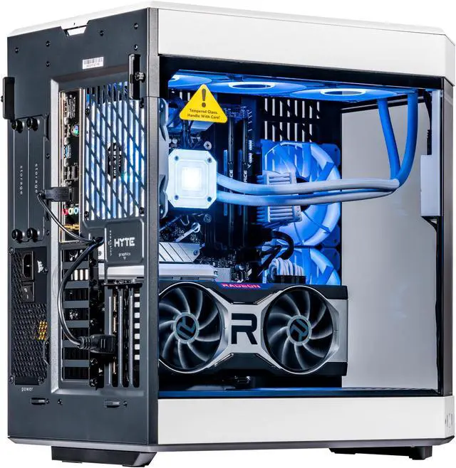 Alt view image 4 of 7 - Velztorm LCD Praetix Custom Built Gaming Desktop PC (Intel i9-14900K, AMD Radeon RX 9060 XT, 64GB DDR5, 2TB PCIe SSD + 6TB HDD, RGB Fans, 360mm AIO, 1000W PSU, WiFi 6, Bluetooth 5.2, Win 10 Home)