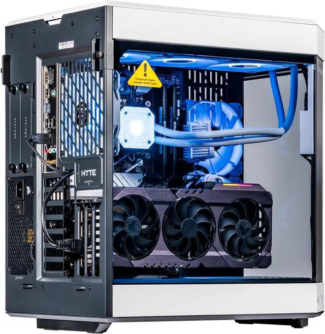 Alt view image 4 of 7 - Velztorm LCD Praetix Custom Built Gaming Desktop PC (Intel i9-14900K, GeForce RTX 5060, 32GB DDR5, 2TB PCIe SSD, RGB Fans, 360mm AIO, 1000W PSU, WiFi 6, Bluetooth 5.2, RJ-45, Win 11 Home)